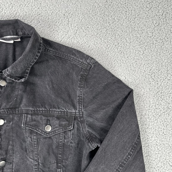 Nickelodeon Hey Arnold! Denim Jacket Men Large Black Cartoons Jean Trucker Logo - Picture 13 of 16